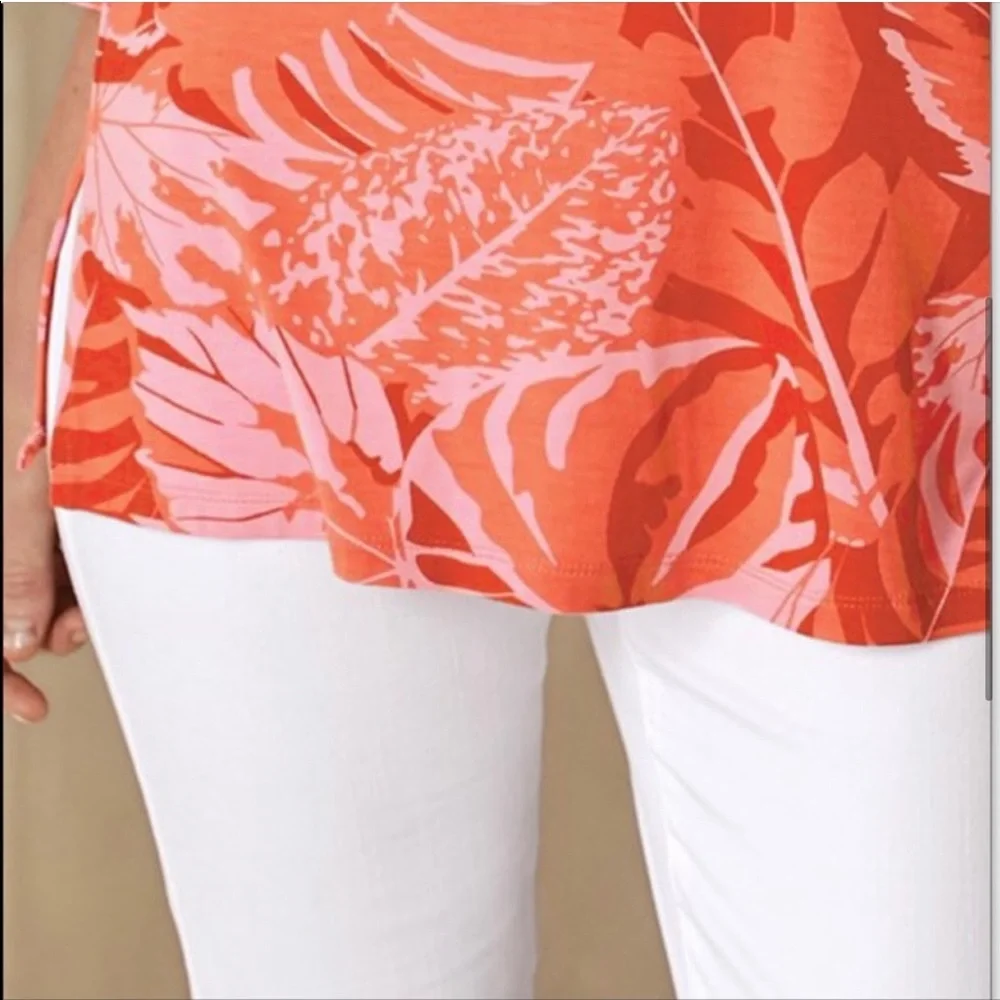 Soft Surroundings Del Rio Beaded Floral Tunic 3/4 Sleeves XS - Picture 3 of 12